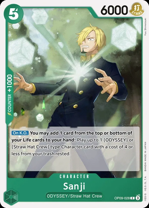Emperors in the New World 英語版 Sanji OP09-028 カード表面