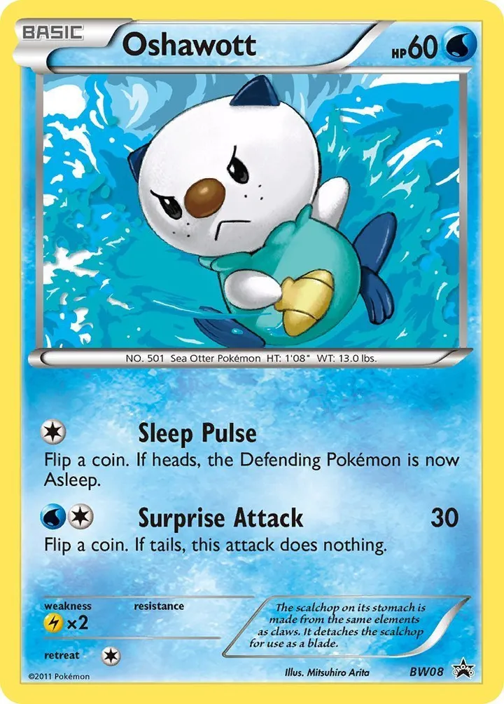 BW Black Star Promos 英語版 Oshawott BW08 カード表面