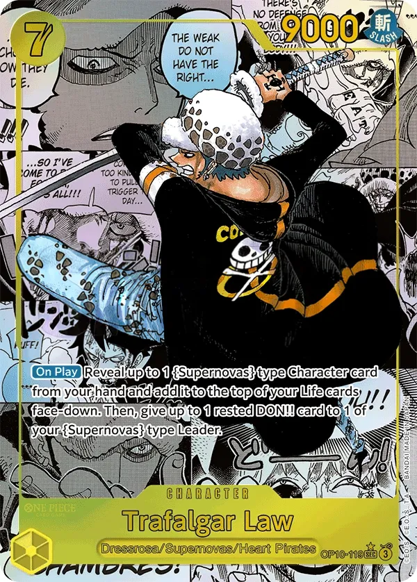 Royal Blood 英語版 Trafalgar Law OP10-119 · パラレル 2 カード表面