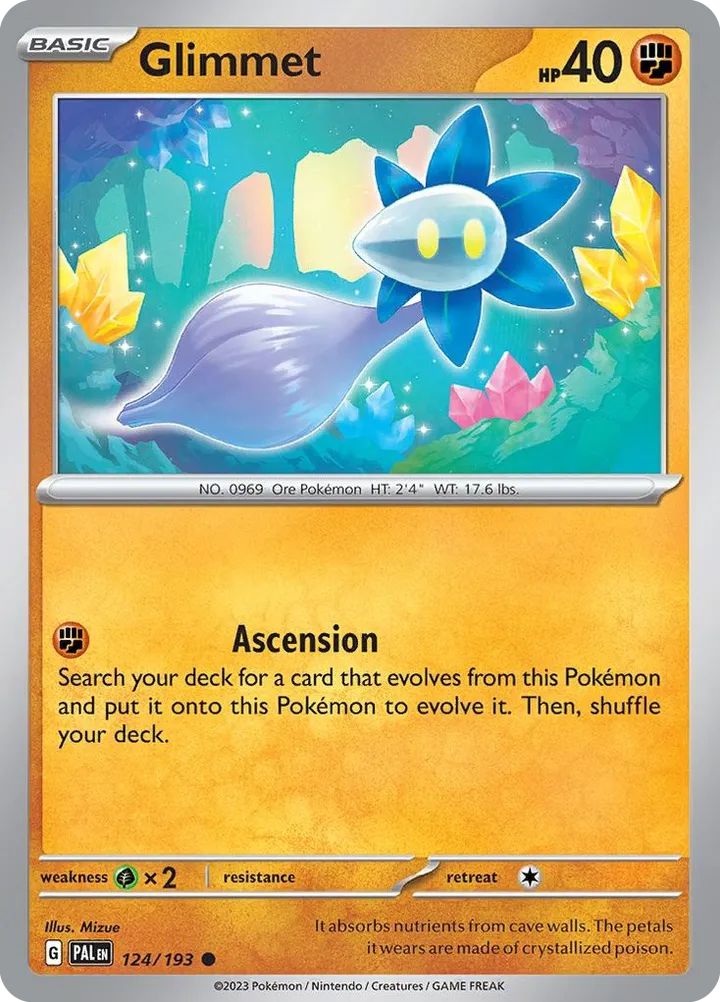Scarlet & Violet—Paldea Evolved 영어판 Glimmet 124 카드 앞면