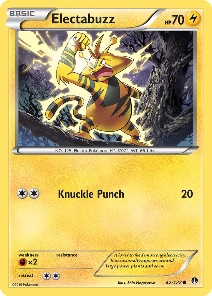 XY—BREAKpoint 영어판 Electabuzz 42 카드 앞면