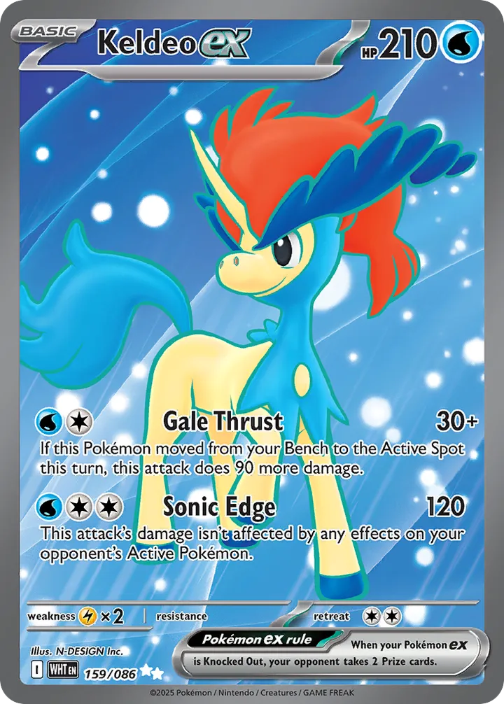 Scarlet & Violet—White Flare 영어판 Keldeo ex 159 카드 앞면