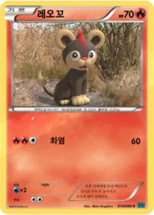 와일드 블레이즈 韓国語版 레오꼬 14 カード表面