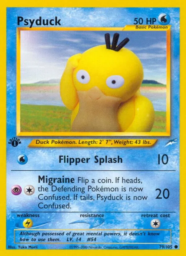 Neo Destiny 영어판 Psyduck 79 카드 앞면