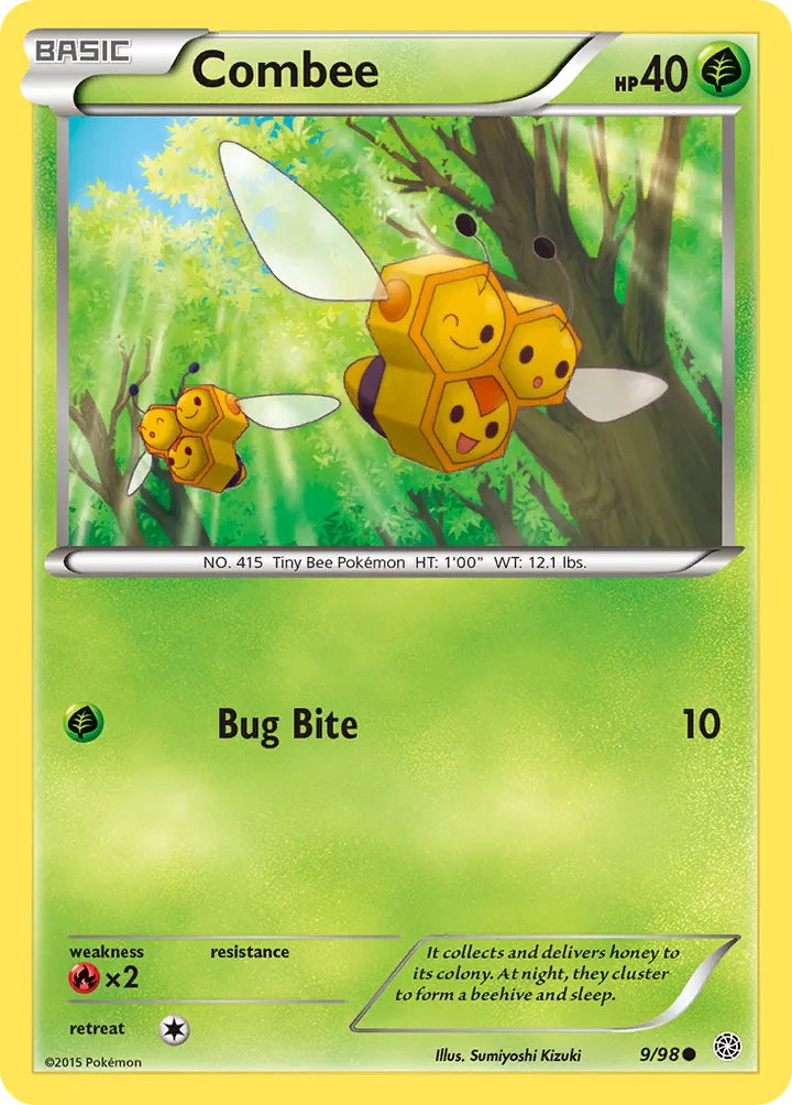 XY—Ancient Origins 영어판 Combee 9 카드 앞면