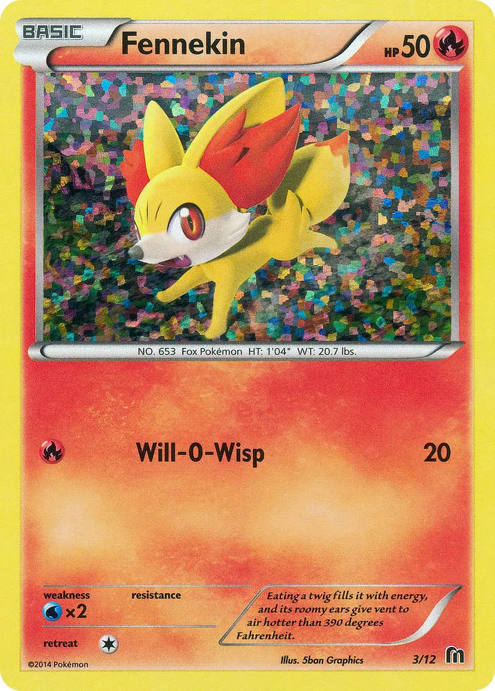 McDonald's Collection 2016 英語版 Fennekin 3 カード表面