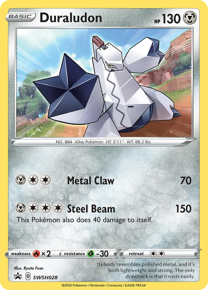 SWSH Black Star Promos 영어판 Duraludon SWSH028 카드 앞면