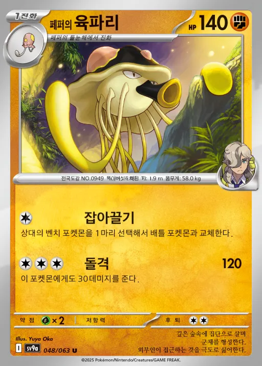 열풍의 아레나 韓国語版 페퍼의 육파리 48 カード表面