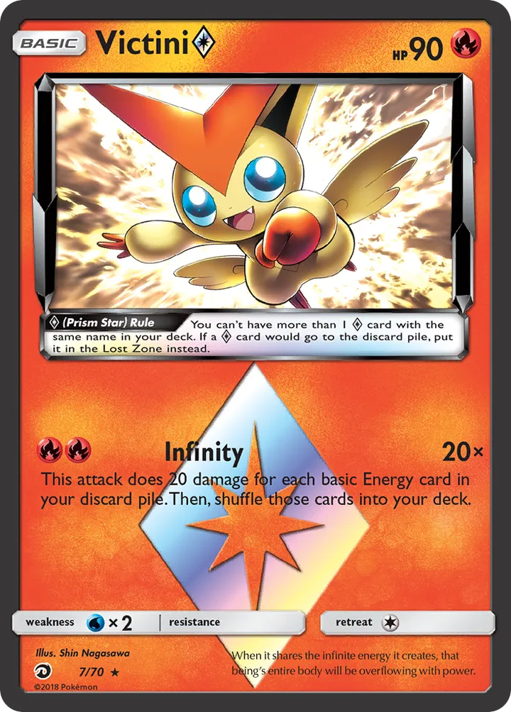 Dragon Majesty 영어판 Victini ◇ 7 카드 앞면