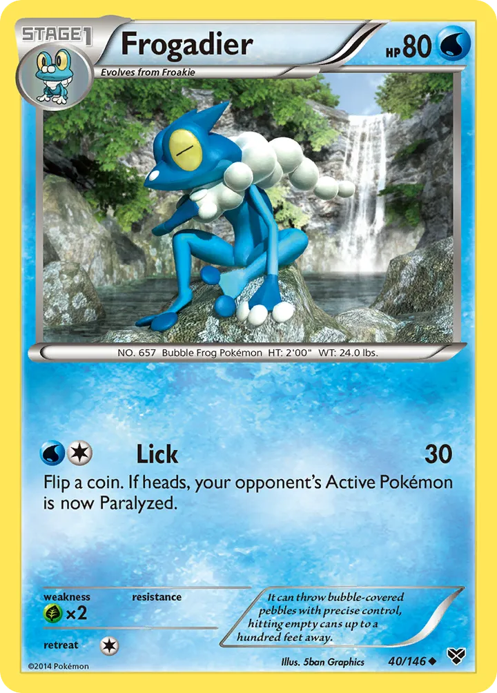 XY 英語版 Frogadier 40 カード表面