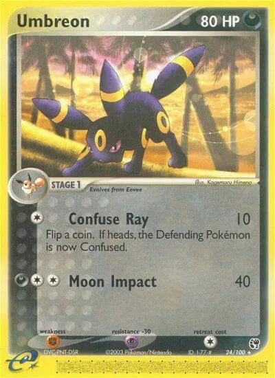 EX Sandstorm 영어판 Umbreon 24 카드 앞면