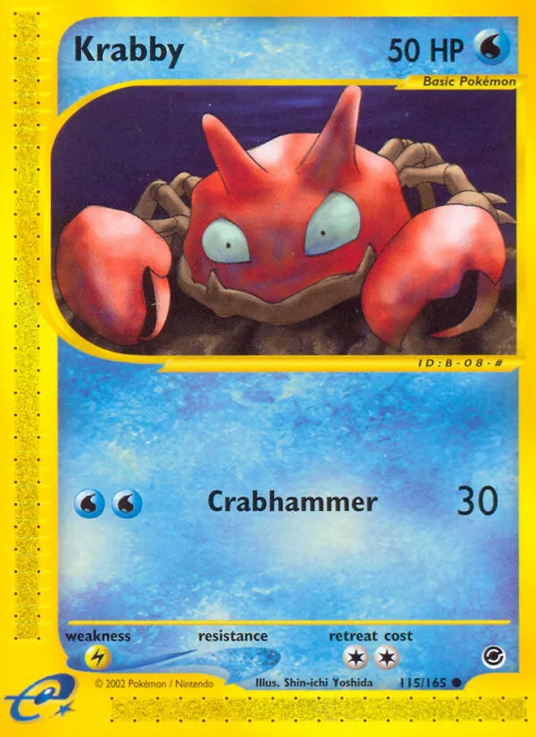 Expedition Base Set 영어판 Krabby 115 카드 앞면
