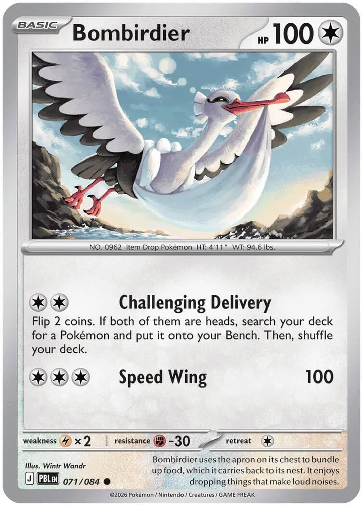 Mega Evolution—Pitch Black 영어판 Bombirdier 71 카드 앞면