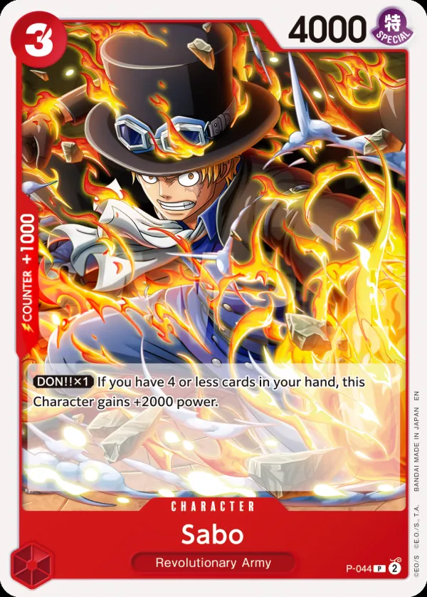 Promotion Cards 영어판 Sabo P-044 · 재록 카드 앞면