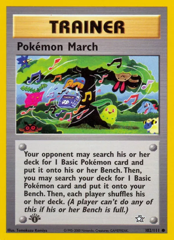 Neo Genesis 영어판 Pokémon March 102 카드 앞면