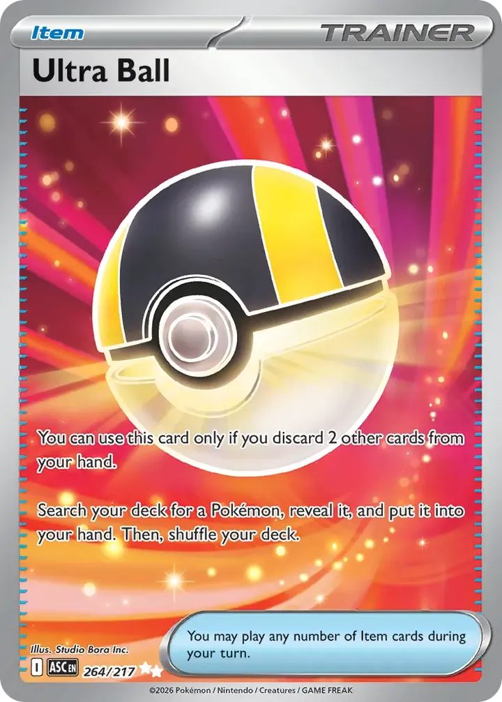 Mega Evolution—Ascended Heroes 영어판 Ultra Ball 264 카드 앞면