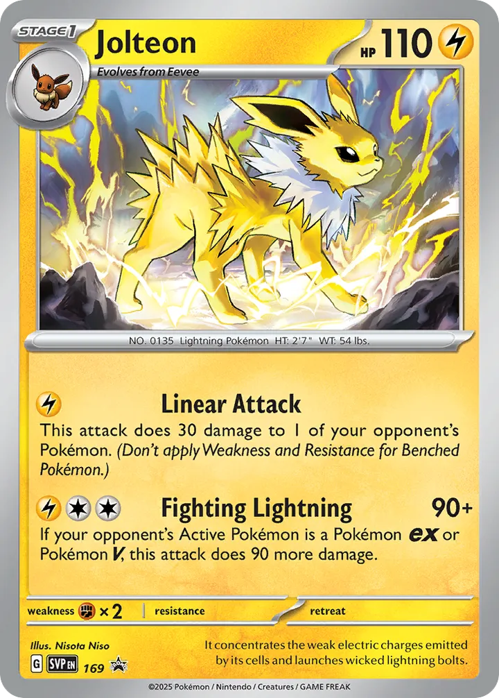 SVP Black Star Promos 英語版 Jolteon 169 カード表面