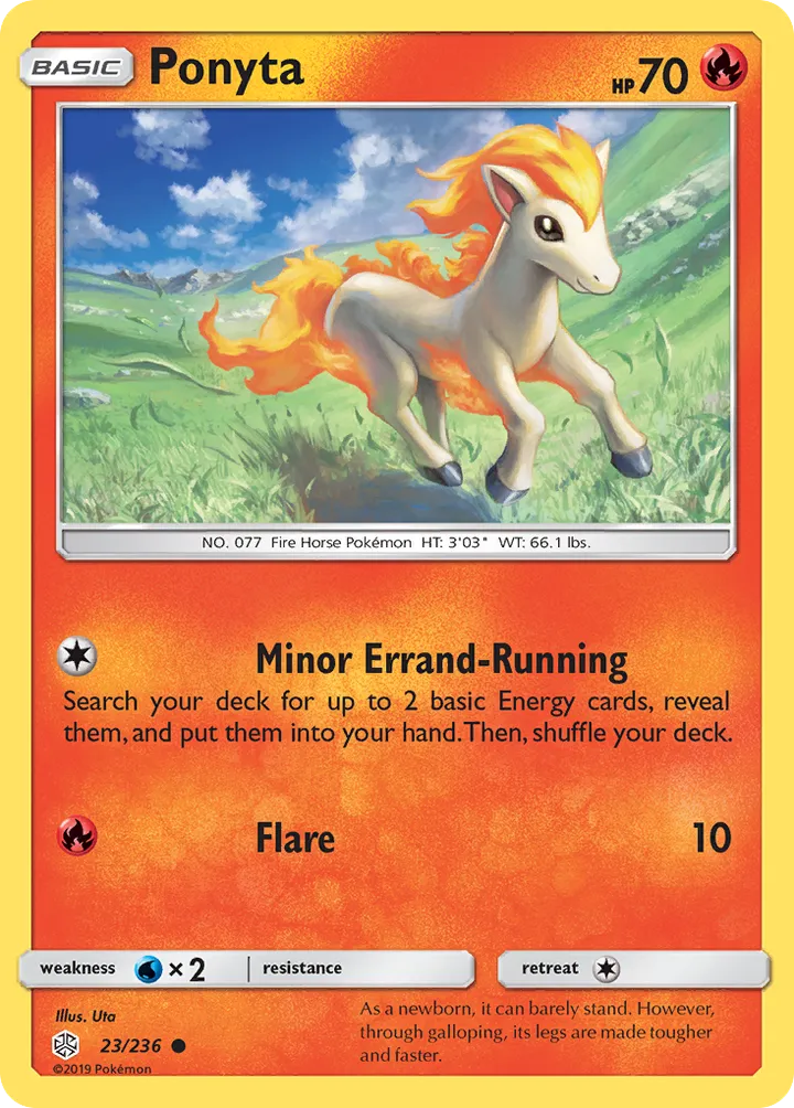Sun & Moon—Cosmic Eclipse 英語版 Ponyta 23 カード表面