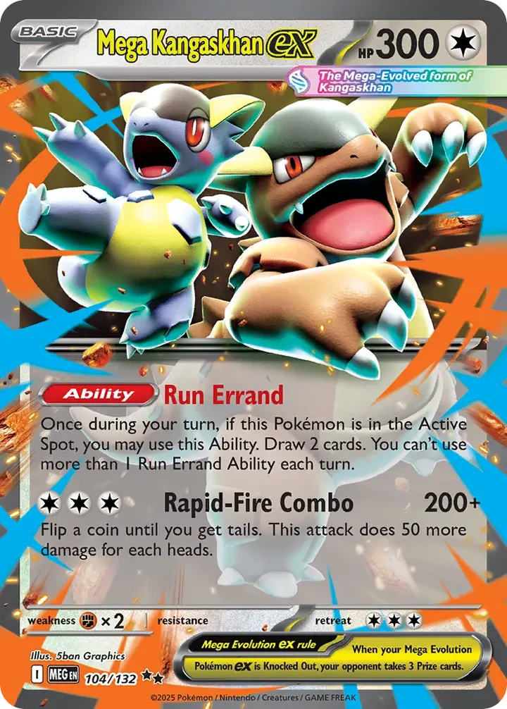 Mega Evolution 英語版 Mega Kangaskhan ex 104 カード表面