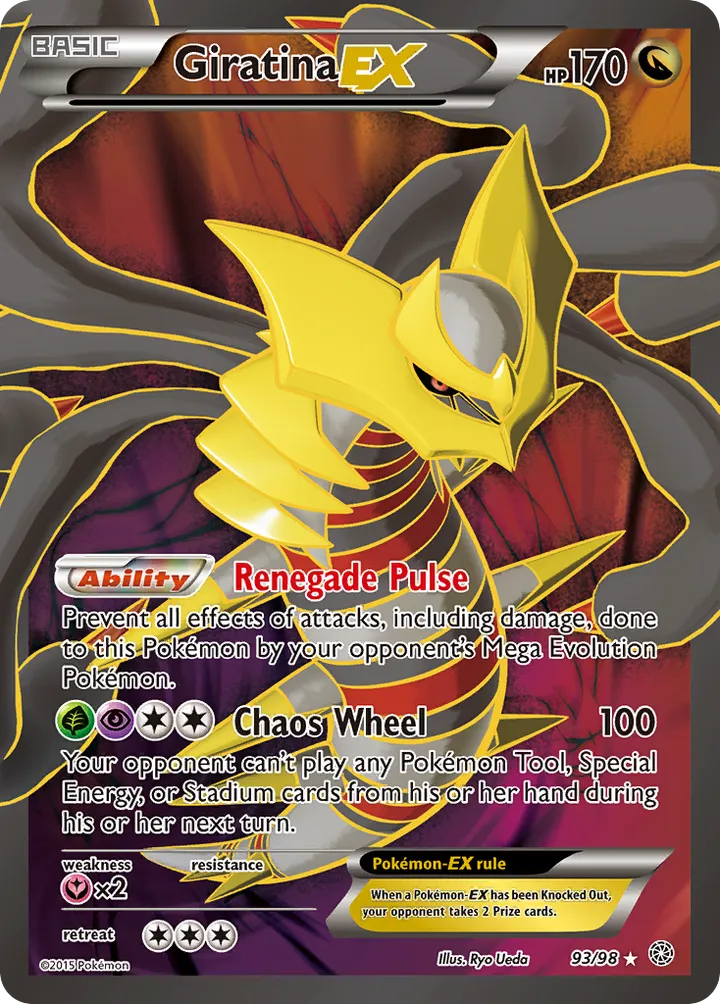 XY—Ancient Origins 英語版 Giratina-EX 93 カード表面