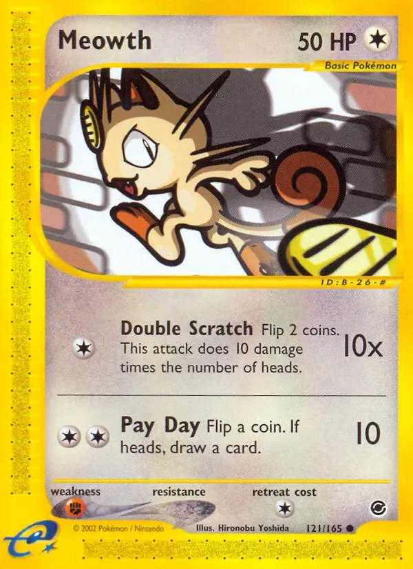 Front of Meowth 121, Expedition Base Set English