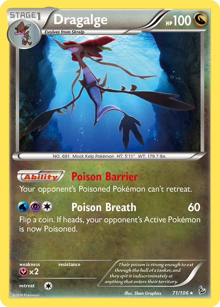 Front of Dragalge 71, XY—Flashfire English