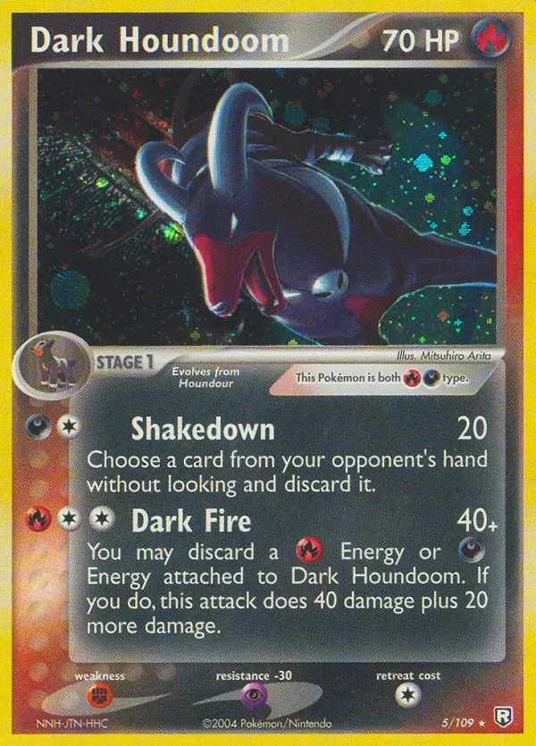 EX Team Rocket Returns 영어판 Dark Houndoom 5 카드 앞면