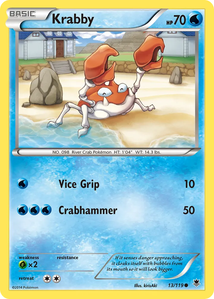 XY—Phantom Forces 영어판 Krabby 13 카드 앞면