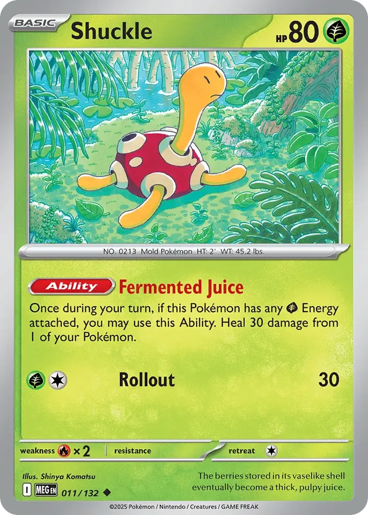 Mega Evolution 영어판 Shuckle 11 카드 앞면