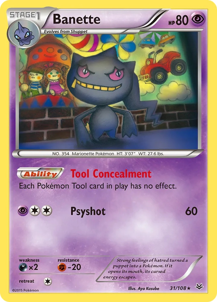 XY—Roaring Skies 영어판 Banette 31 카드 앞면