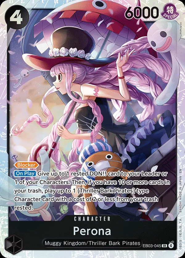 One Piece Heroines Edition 영어판 Perona EB03-045 카드 앞면