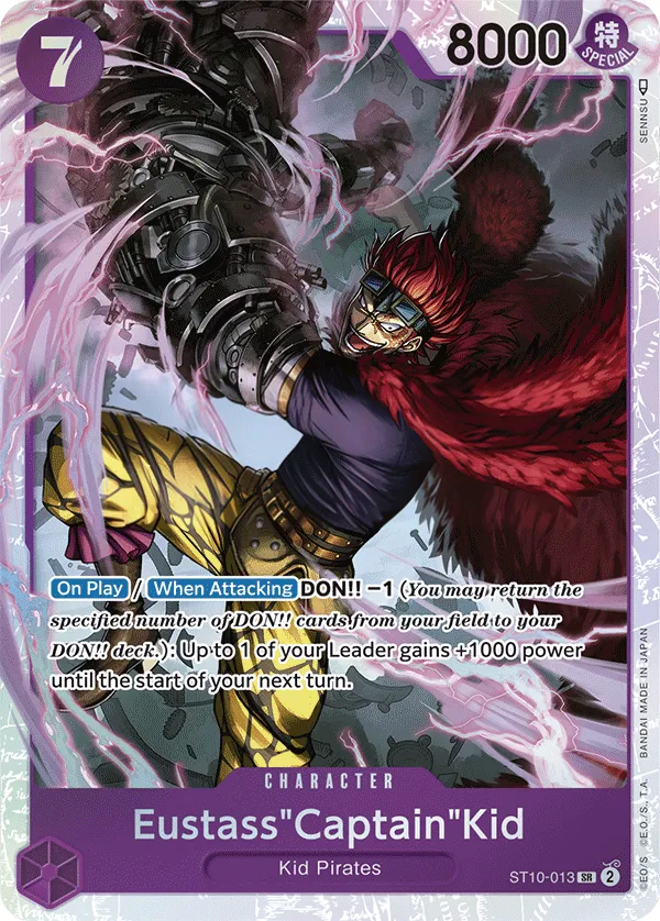 The Three Captains 英語版 Eustass"Captain"Kid ST10-013 カード表面