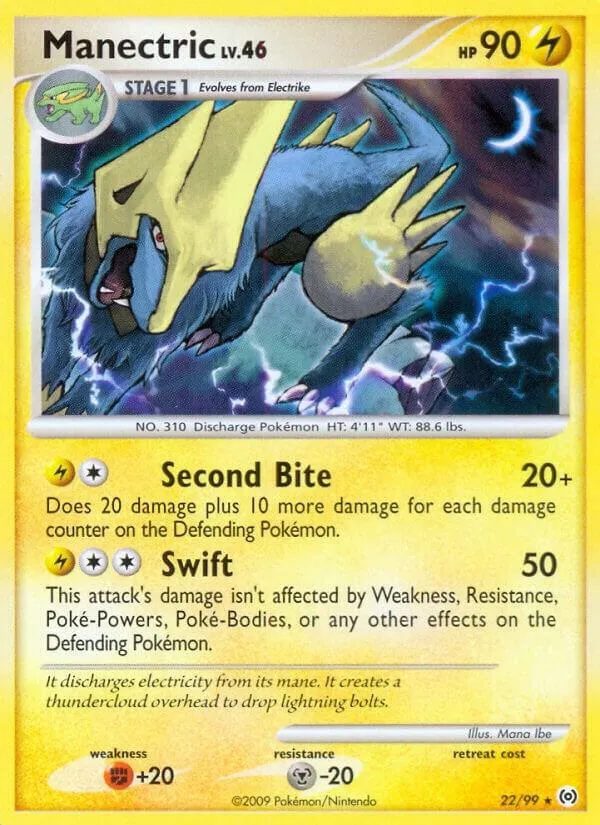 Platinum—Arceus 英語版 Manectric 22 カード表面