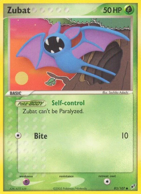 EX Deoxys 英語版 Zubat 83 カード表面