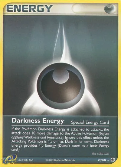 EX Ruby & Sapphire 영어판 Darkness Energy 93 카드 앞면