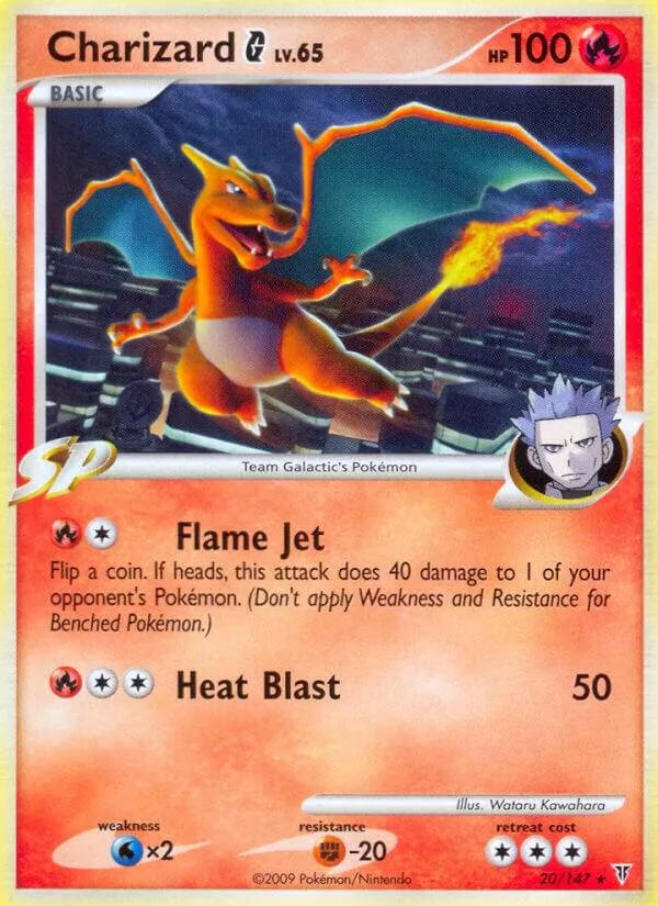 Platinum—Supreme Victors 영어판 Charizard G 20 카드 앞면