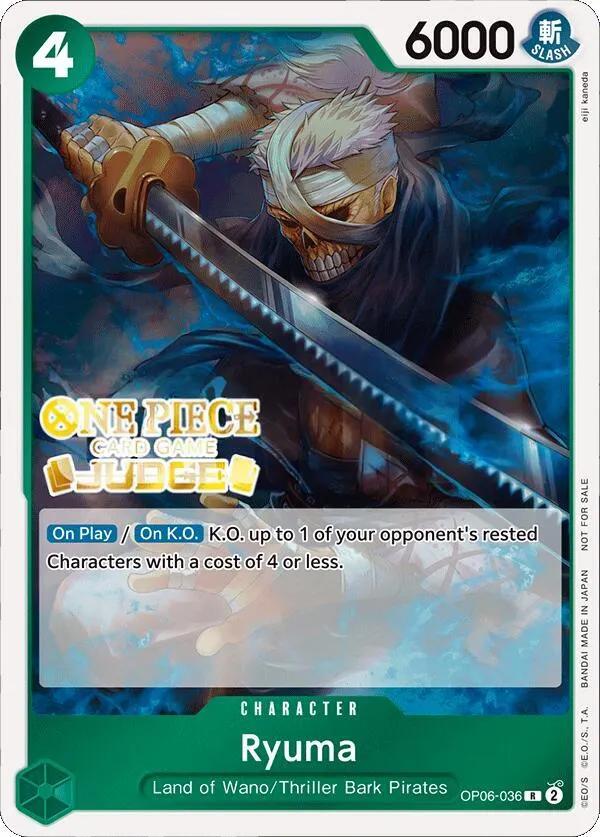 Wings of the Captain 영어판 Ryuma OP06-036 · 저지 팩 카드 앞면