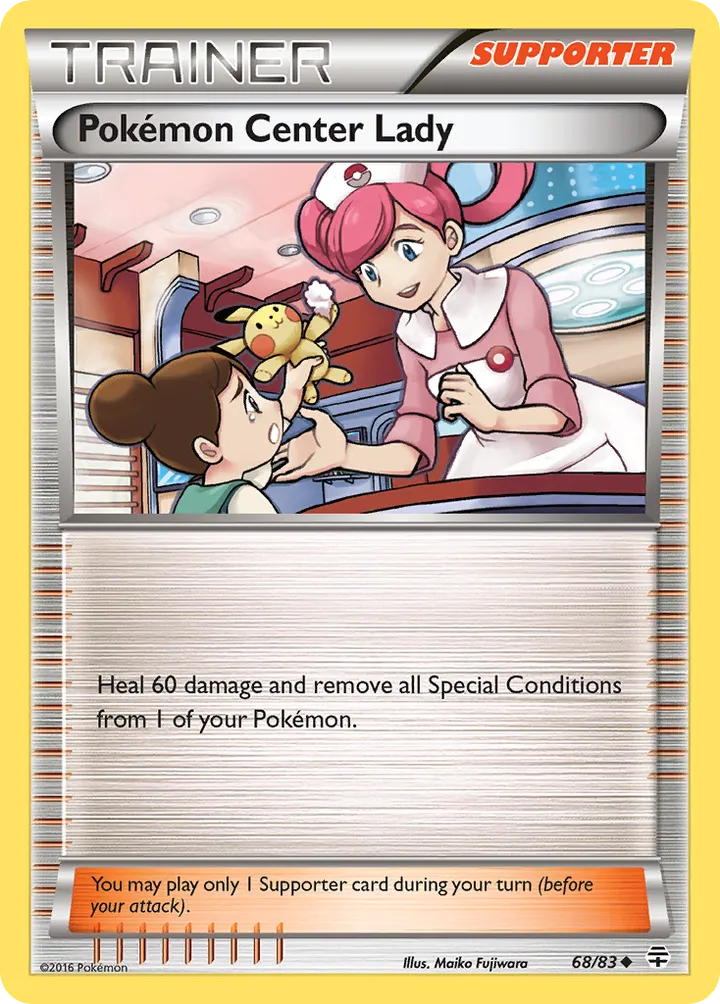 Generations 영어판 Pokémon Center Lady 68 카드 앞면