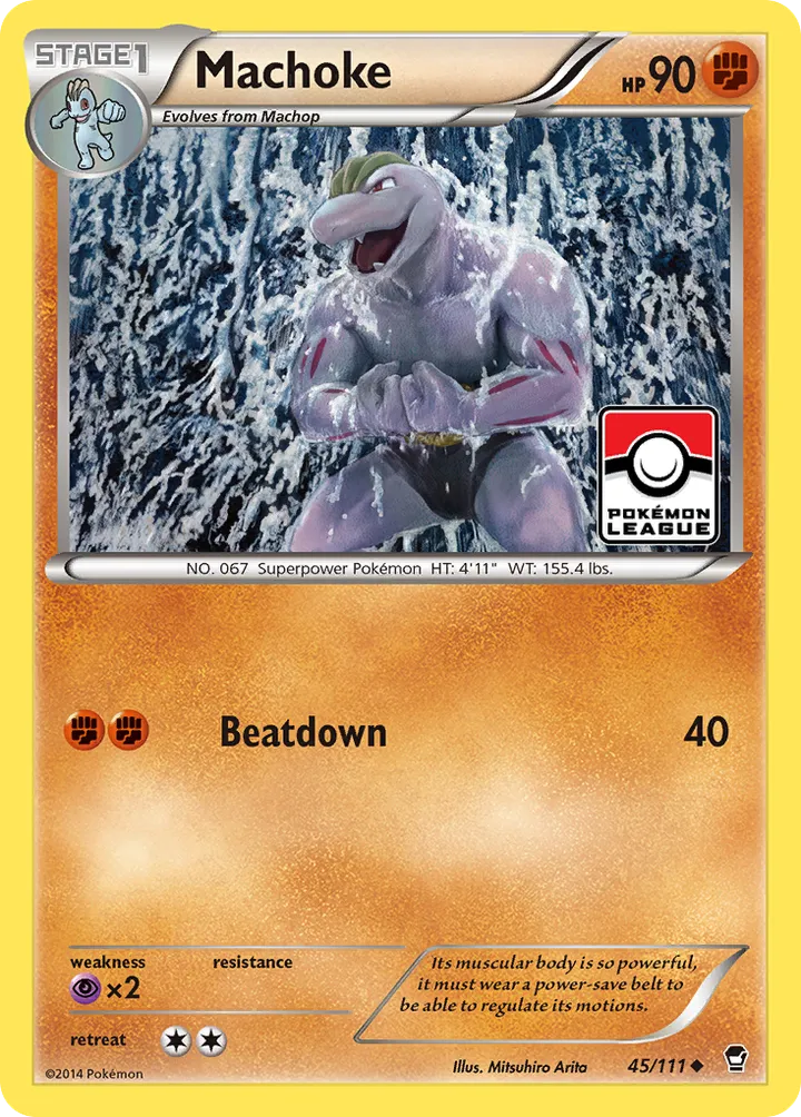 XY—Furious Fists 영어판 Machoke 45 카드 앞면
