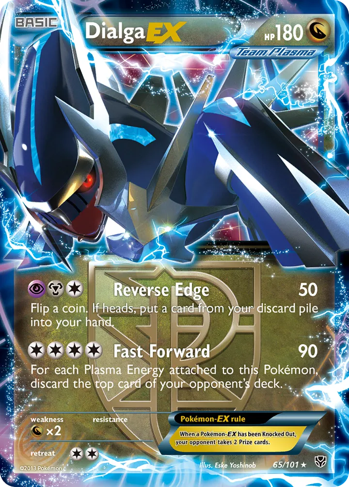 Black & White—Plasma Blast 英語版 Dialga-EX 65 カード表面