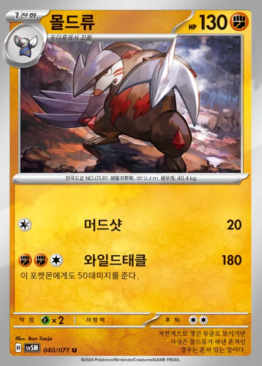 Front of 몰드류 40, 사이버저지 Korean