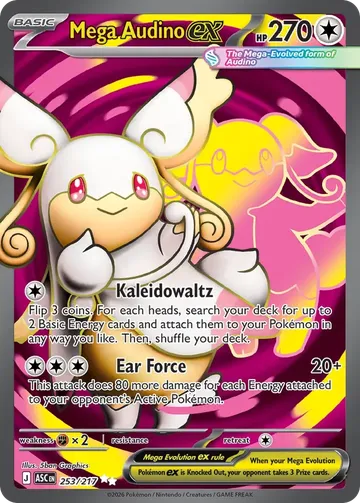 Mega Audino ex 253 $1.36