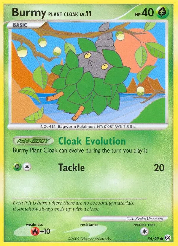 Platinum—Arceus 英語版 Burmy Plant Cloak 56 カード表面