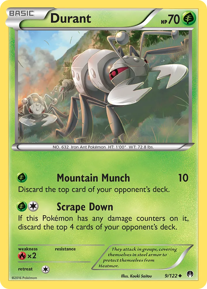 XY—BREAKpoint 영어판 Durant 9 카드 앞면