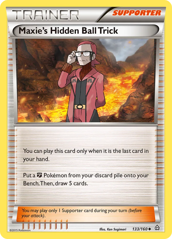 XY—Primal Clash 영어판 Maxie's Hidden Ball Trick 133 카드 앞면