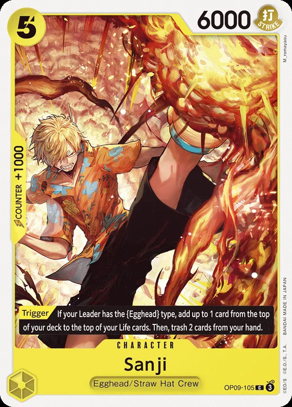 Emperors in the New World 영어판 Sanji OP09-105 카드 앞면