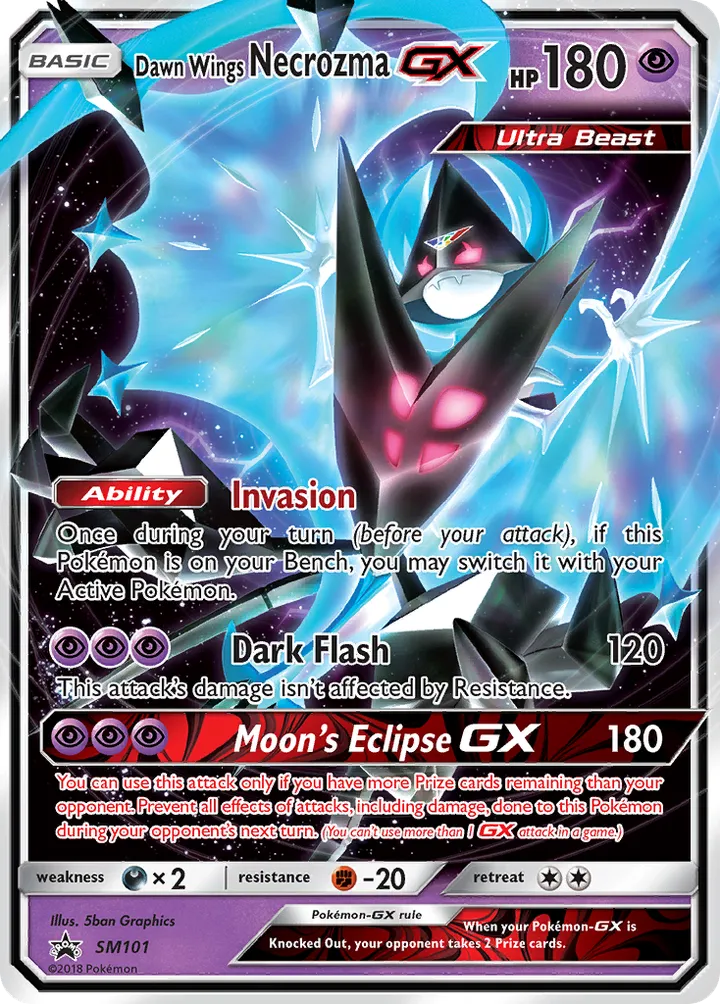 SM Black Star Promos 영어판 Dawn Wings Necrozma-GX SM101 카드 앞면
