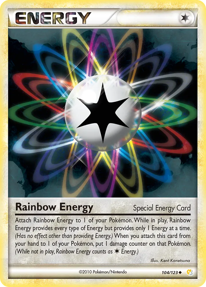 HeartGold & SoulSilver 英語版 Rainbow Energy 104 カード表面
