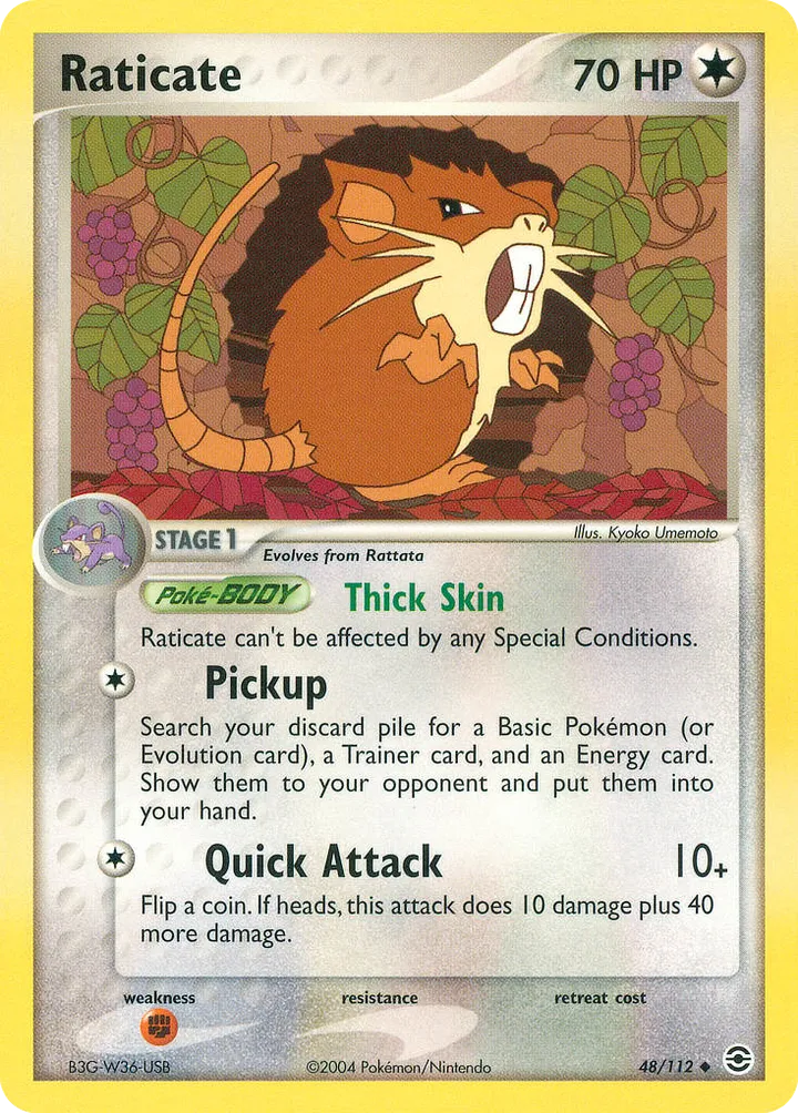 EX FireRed & LeafGreen 英語版 Raticate 48 カード表面