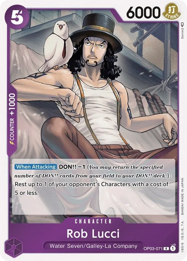 Pillars of Strength 영어판 Rob Lucci OP03-071 카드 앞면